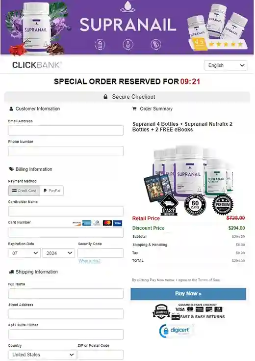 SupraNail Order Page